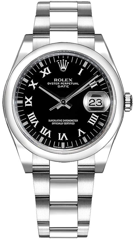 date 34 rolex prezzo quadrante nero|ROLEX DATE 34mm NERO 115200 Nuovo .